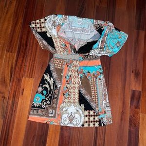 Beach cover up medium black blue size medium cover me